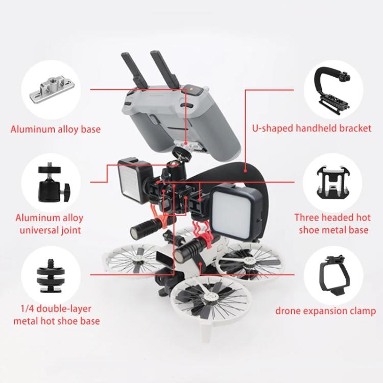 CQT U-shape Handheld Stabilizer Kit For Cinematic Shots, Wedding Videography & Daily Vlogging, For DJI Flip, For DJI Mavic 3 / Mavic 3 Pro, For DJI Air 2 / Air 2S, For DJI Air 3 / Air 3S CQT U-shape Handheld Stabilizer Kit For Cinematic Shots, Wedding Videography & Daily Vlogging, For DJI Flip, For DJI Mavic 3 / Mavic 3 Pro, For DJI Air 2 / Air 2S, For DJI Air 3 / Air 3S